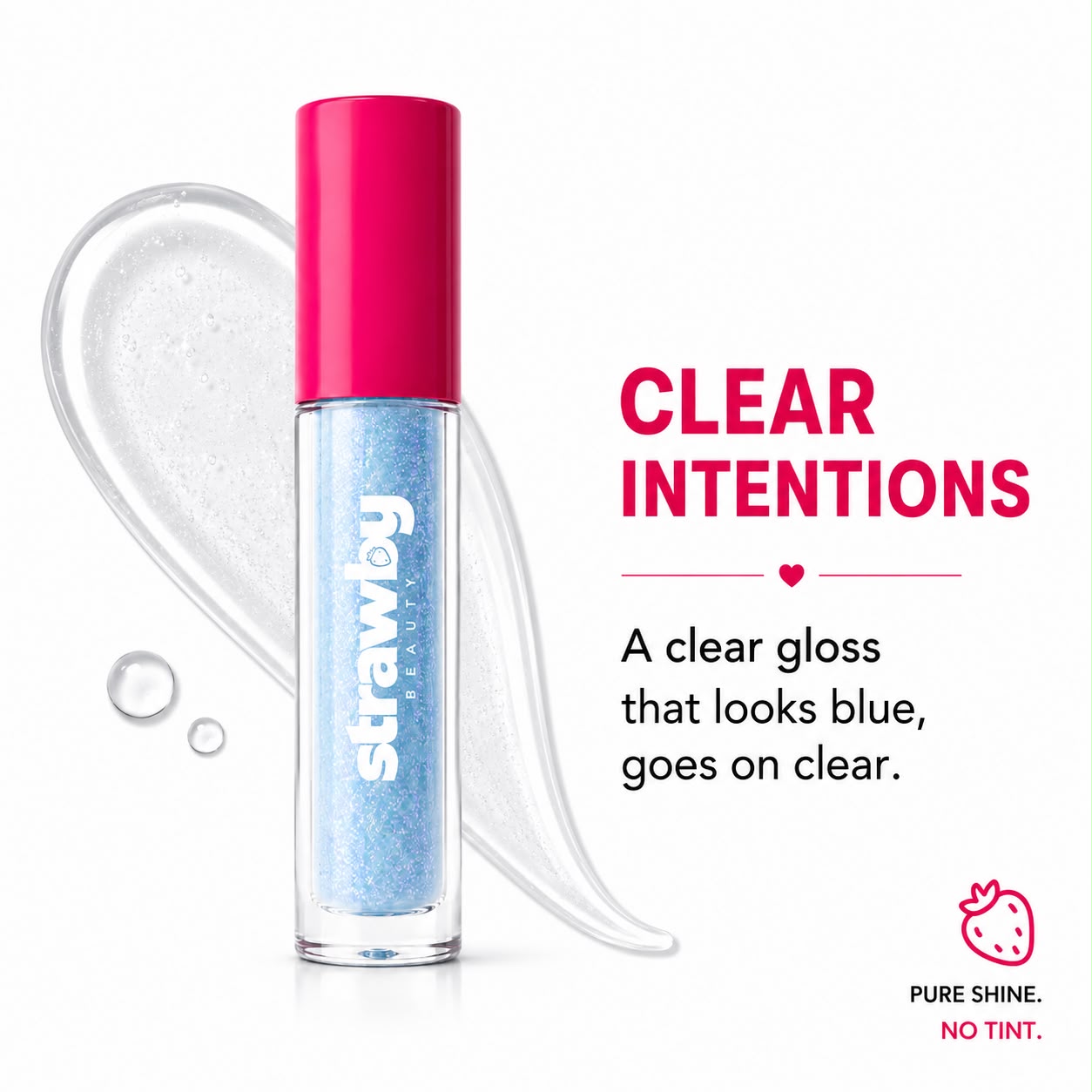 Clear Intensions | High Shine Clear Lip Gloss | Juicy Nourishing Formula | 5.5 ml