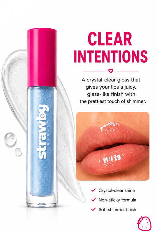 Clear Intensions | High Shine Clear Lip Gloss | Juicy Nourishing Formula | 5.5 ml