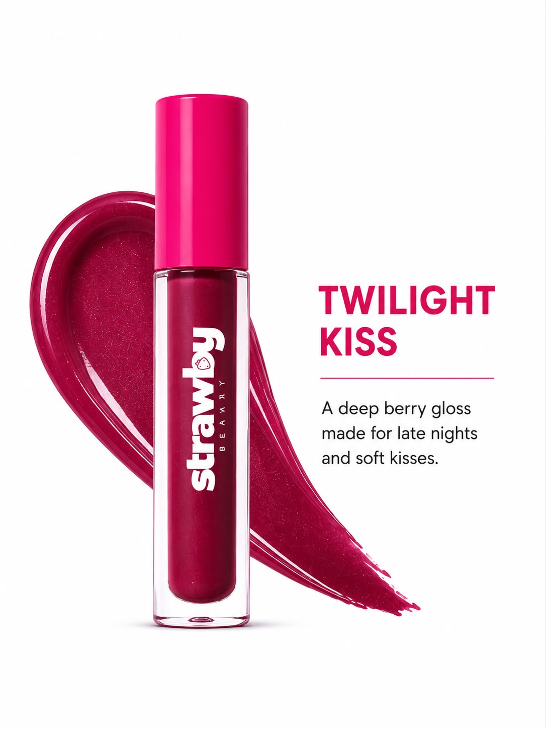 Twilight Kiss | High Shine Deep Berry Lip Gloss | Juicy Nourishing Formula | 5.5 ml