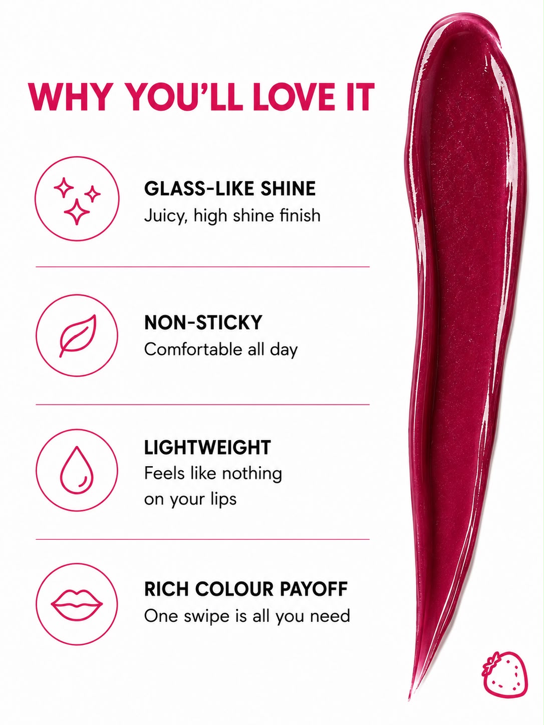 Twilight Kiss | High Shine Deep Berry Lip Gloss | Juicy Nourishing Formula | 5.5 ml