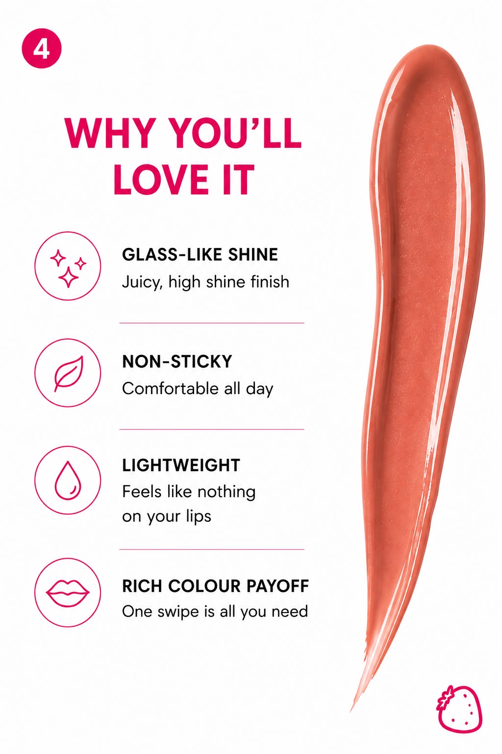 First Date | High Shine Nude Lip Gloss | Juicy Nourishing Formula | 5.5 ml