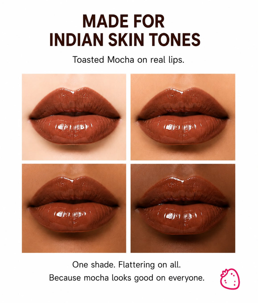 Toasted Mocha | High Shine Brown Lip Gloss | Juicy Nourishing Formula | 5.5 ml