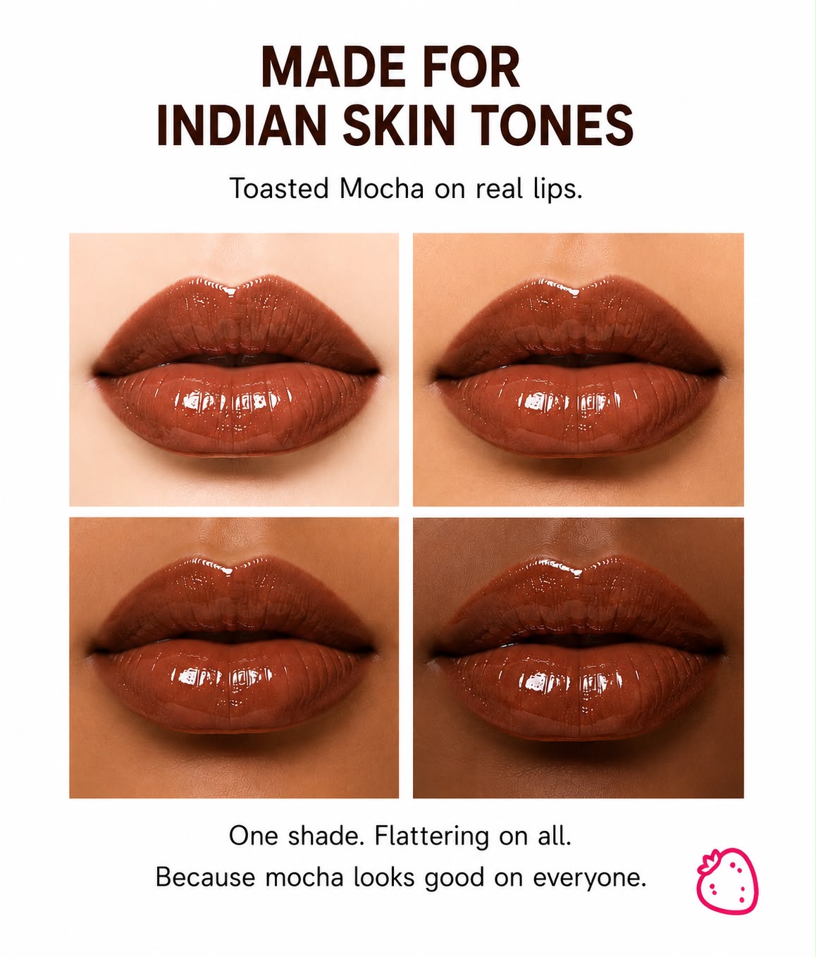 Toasted Mocha | High Shine Brown Lip Gloss | Juicy Nourishing Formula | 5.5 ml